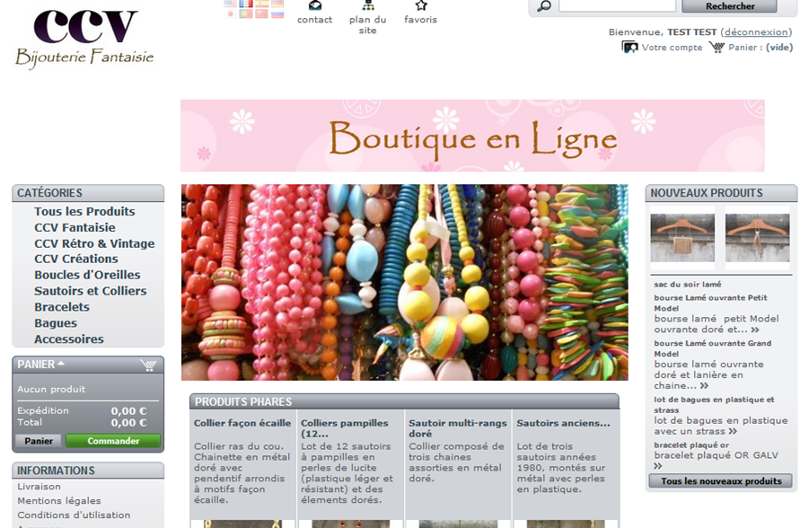 Screenshot e-shop CCV